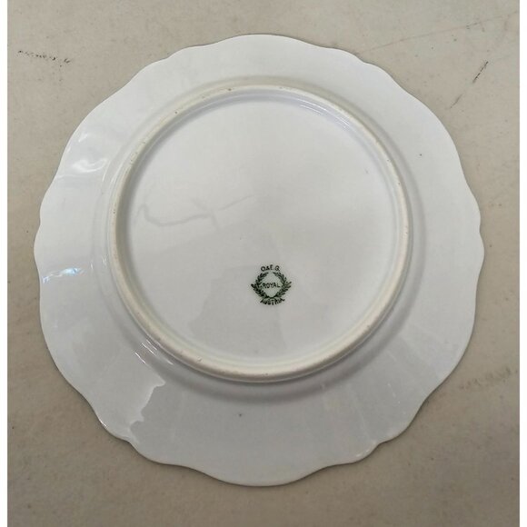 3 PC Royal Austria 8" Dessert Plates Gold Trim Purple Orange Floral Handpainted - Picture 5 of 7